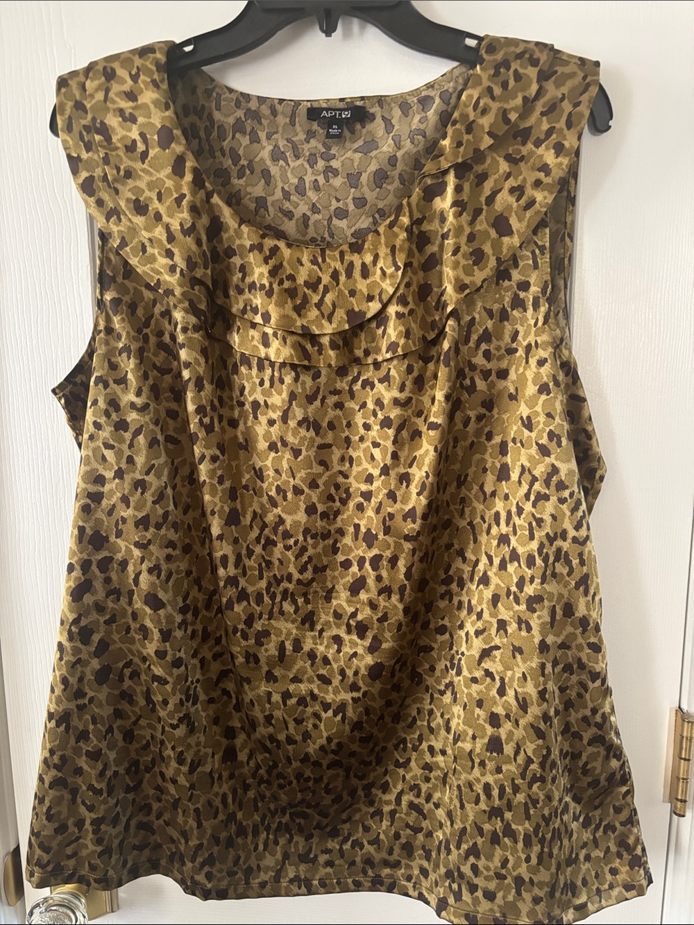 Apt. 9 Green and Brown Leopard Print Sleeveless Camisole